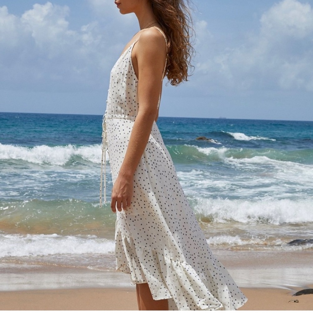 Rails Frida Ivory Speckled Midi High/Low  Dress